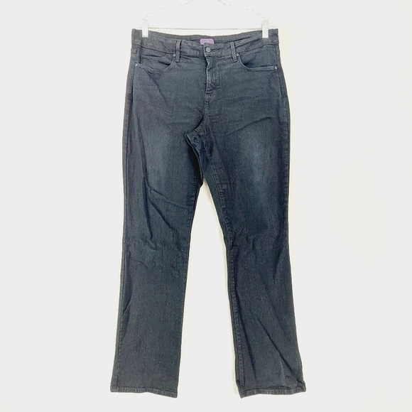 NYDJ Women's Gray High-Rise Mini Bootcut Jeans 4673 - Picture 2 of 9